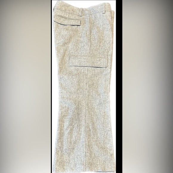 Banana Republic Martin Heather Gray Wool Wide Leg Cargo Capris 8 - Picture 2 of 8